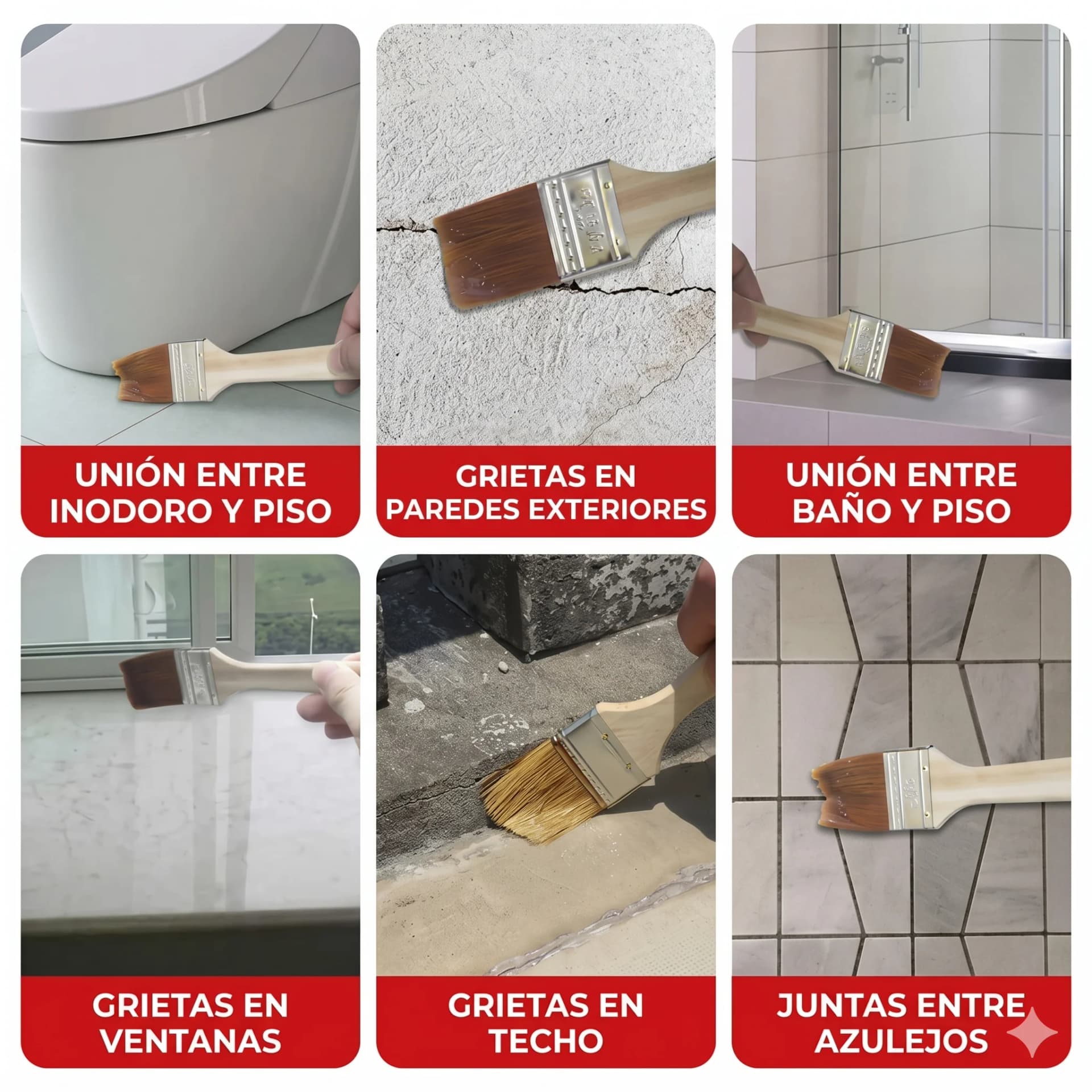 SELLADOR IMPERMEABILIZANTE TRANSPARENTE 🏠 — Sella goteras, grietas y filtraciones al instante sin albañil