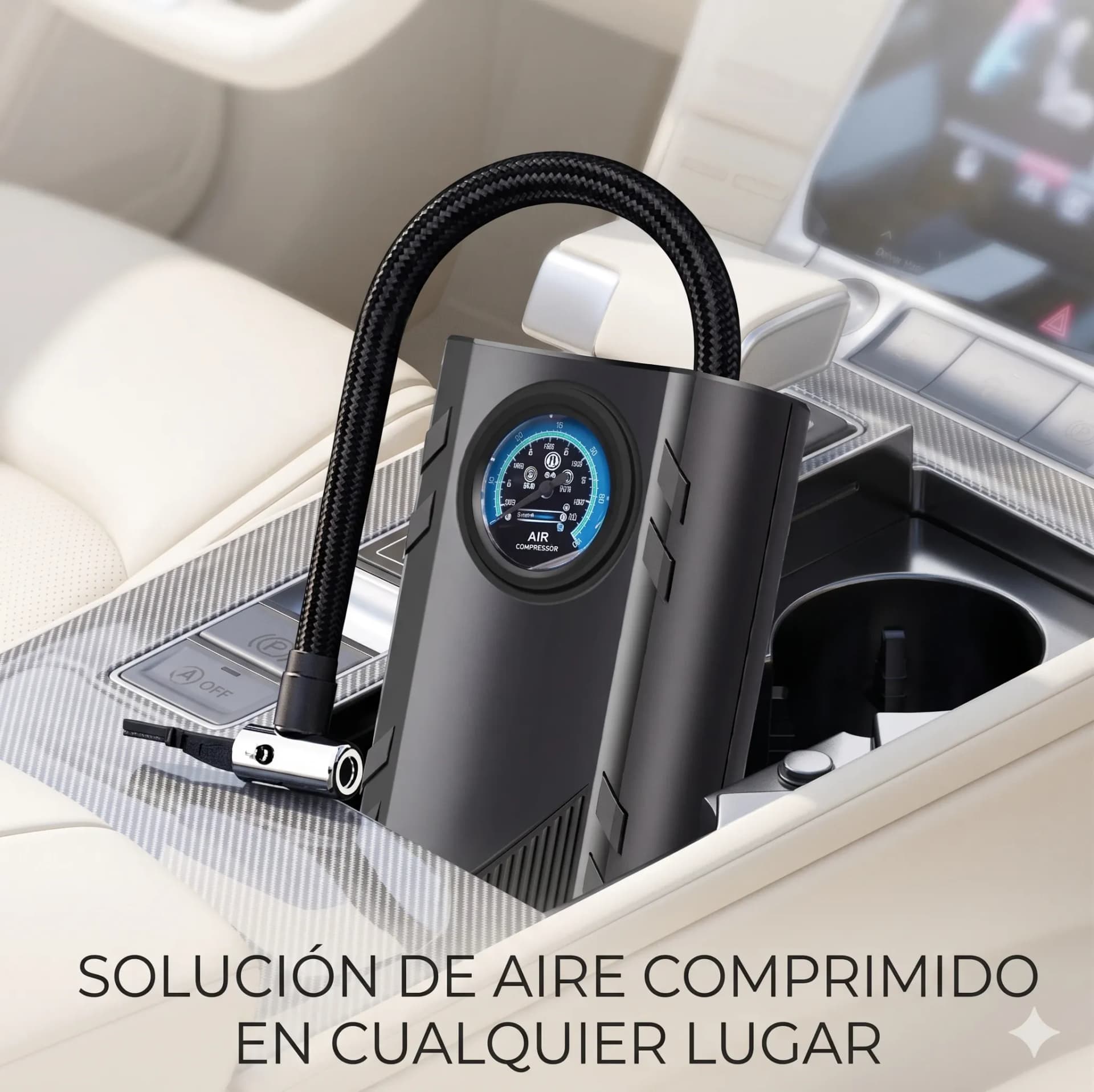 COMPRESOR DE AIRE PORTÁTIL 12V 🚗 — Inflá tus llantas en minutos sin depender de talleres ni gasolineras